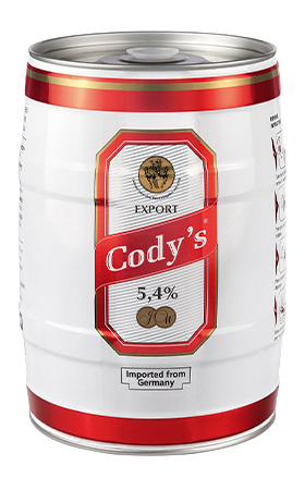 Cody's Export 5lt Party 1Keg